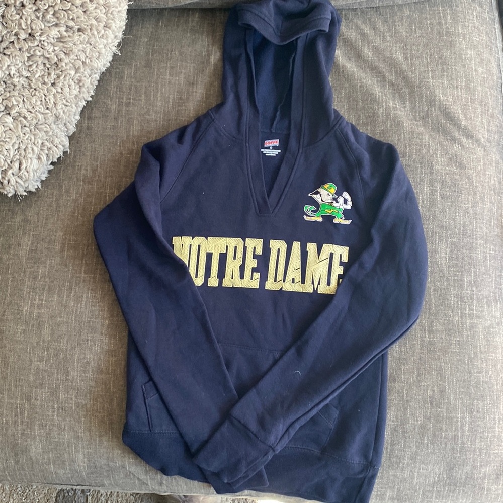 NOTRE DAME hoodie, size small. Worn once. No flaws.